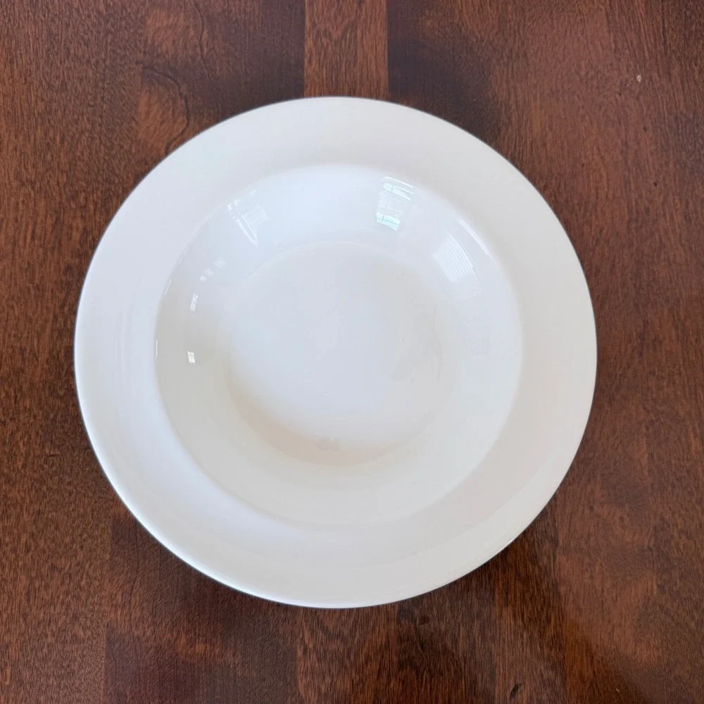 3x Wedgwood Soup Bowl 8 Inch White Excellent Bone China Rimmed Made in England